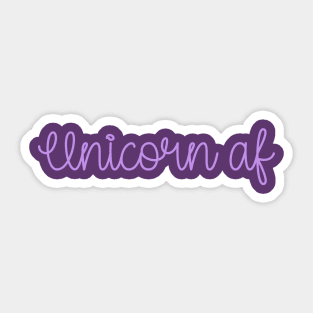 Unicorn af Sticker